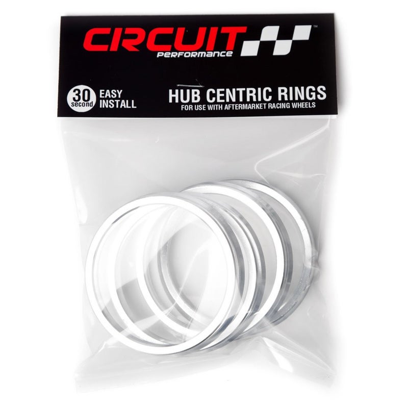Circuit Performance 108mm OD to 78.1mm ID Silver Aluminum Hub Centric Rings - Image 2